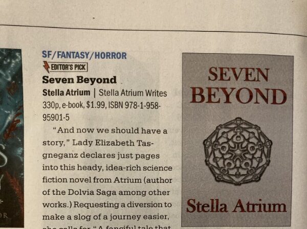 Publisher Weekly Seven Beyond review screenshot